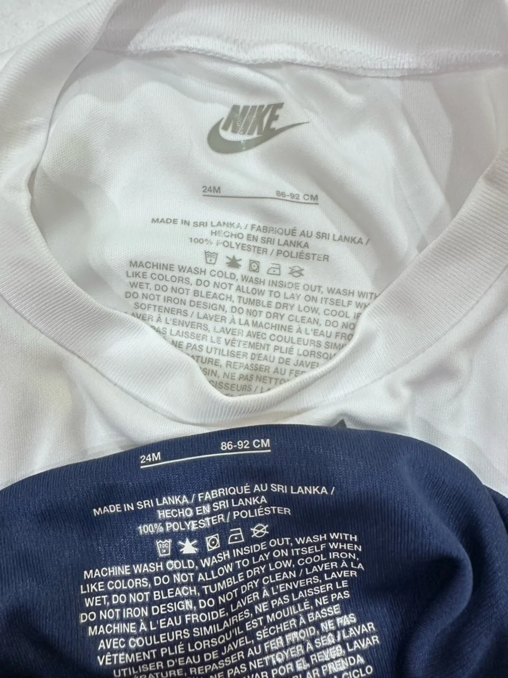 Boy’s Nike White and Dark Blue Short Set - Picture 8 of 9